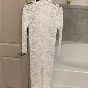 White lace bodysuit